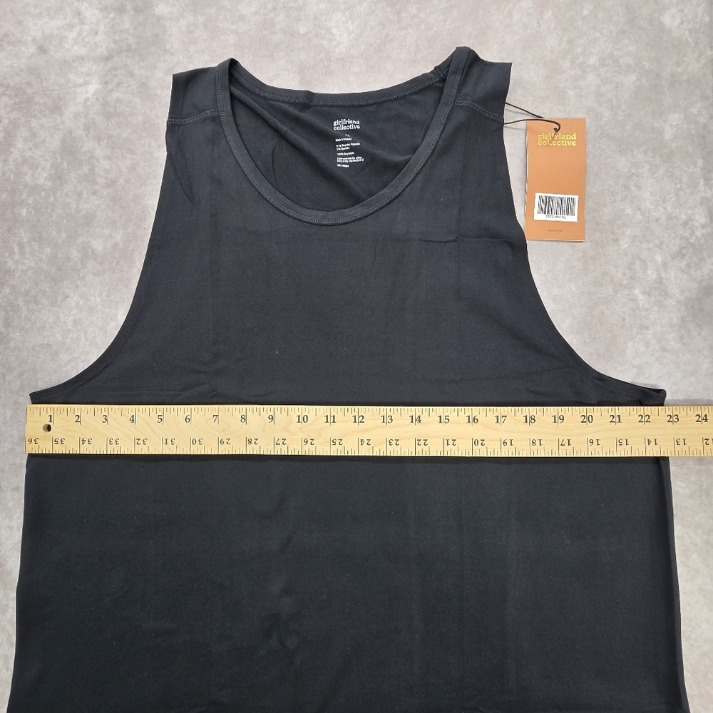Girlfriend Collective NWT Black ReSet Relaxed Fit Tank Top - Picture 9 of 10